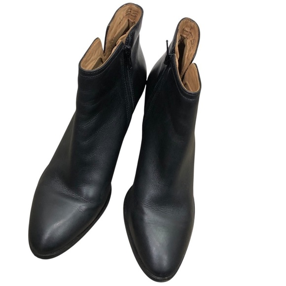 Driver Club USA St James Leather Comfort Boot Sz 8 Black Block Heel Minimalist - Picture 5 of 13